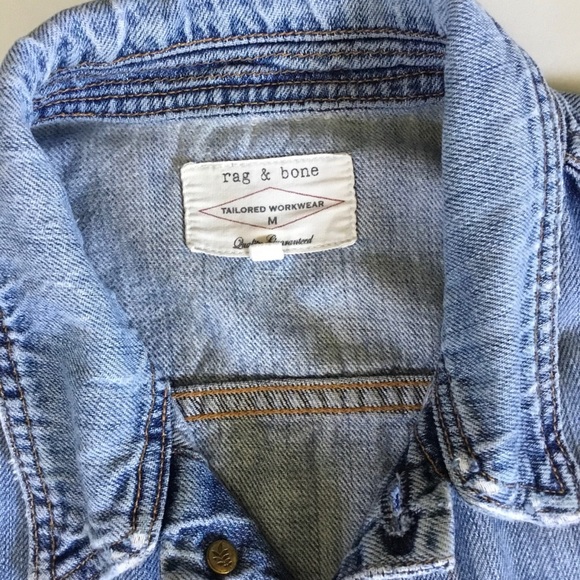 Rag & Bone Oversized Denim Jacket. Sz M - Picture 3 of 8
